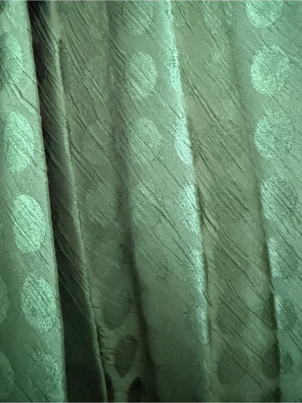 Max Studio Jacquard Shine Dot Pleated Skirt In Rich Emerald Sz M - Picture 5 of 12